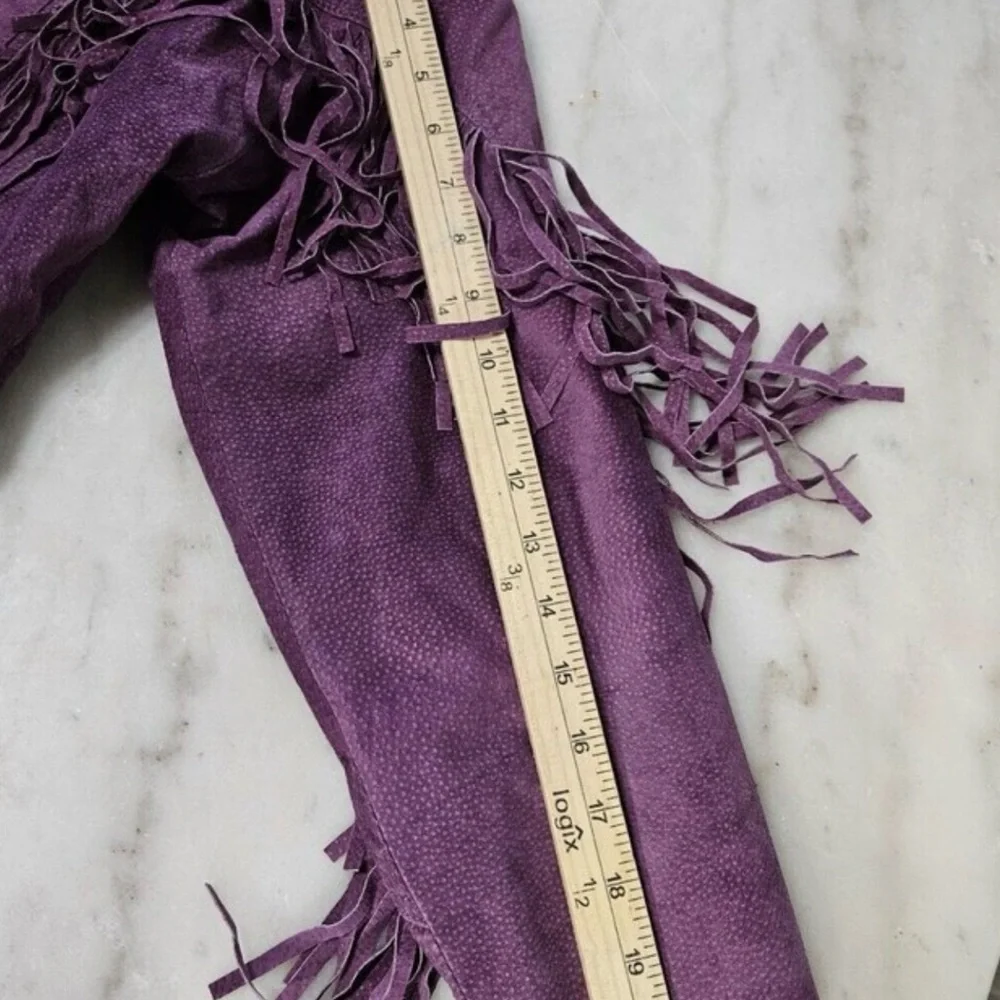 VTG Purple suede fringe jacket - Picture 13 of 13